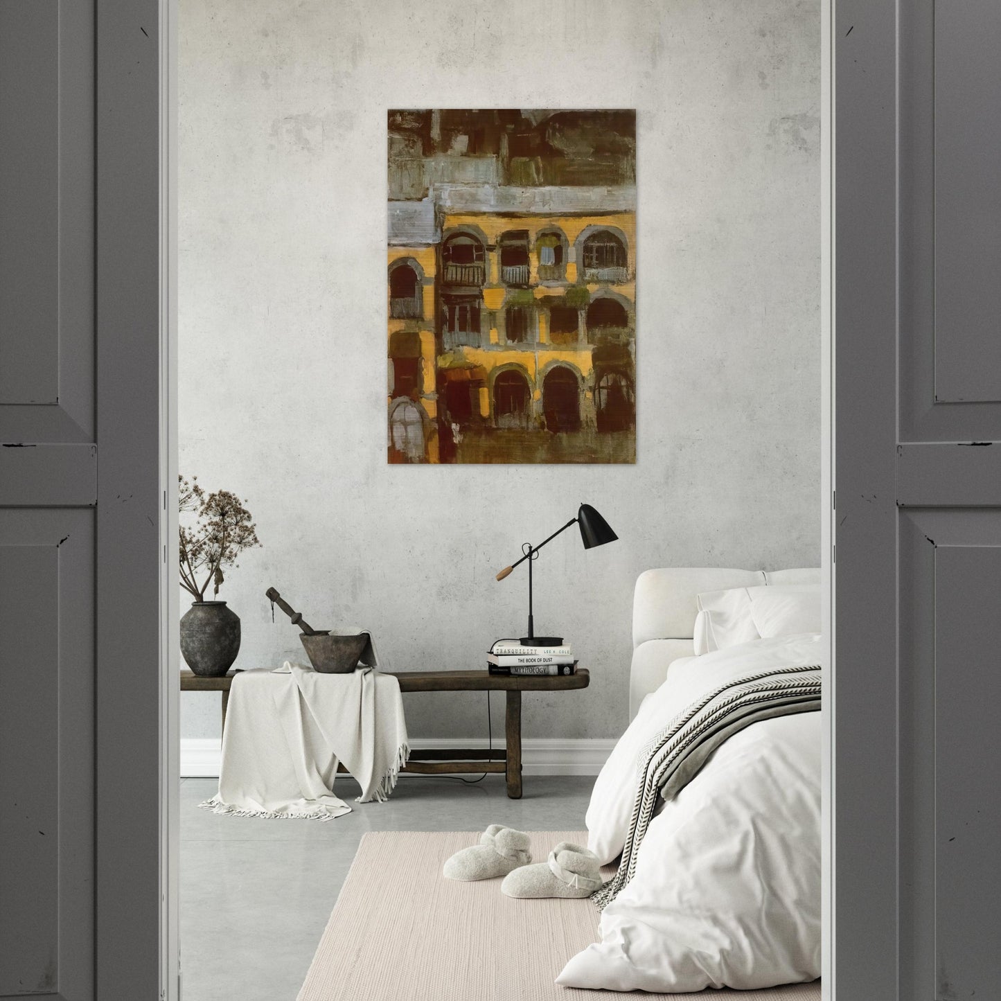 A blue house - Pablo Picasso Brushed Aluminum Print - 70x100 cm / 28x40 inches | Pablo Picasso Aluminum Print | Pablo Picasso Prints