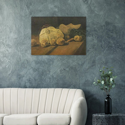 Still Life with Cabbage and Clogs - Vincent van Gogh Brushed Aluminum Print - 70x100 cm / 28x40 inches | Vincent van Gogh Aluminum Print | Vincent van Gogh Prints