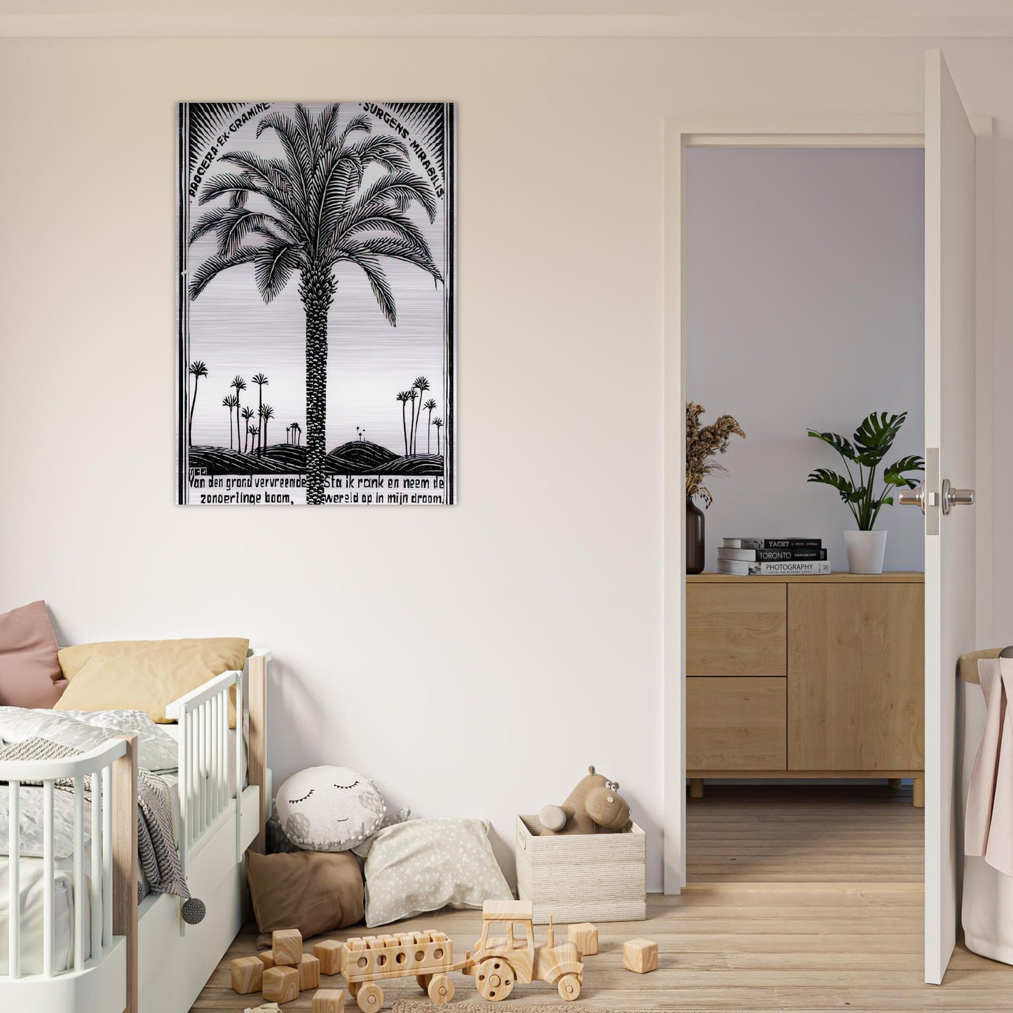 PALM TREE 1 - MC Escher Brushed Aluminum Print - 70x100 cm / 28x40 inches | MC Escher Aluminum Print | MC Escher Prints