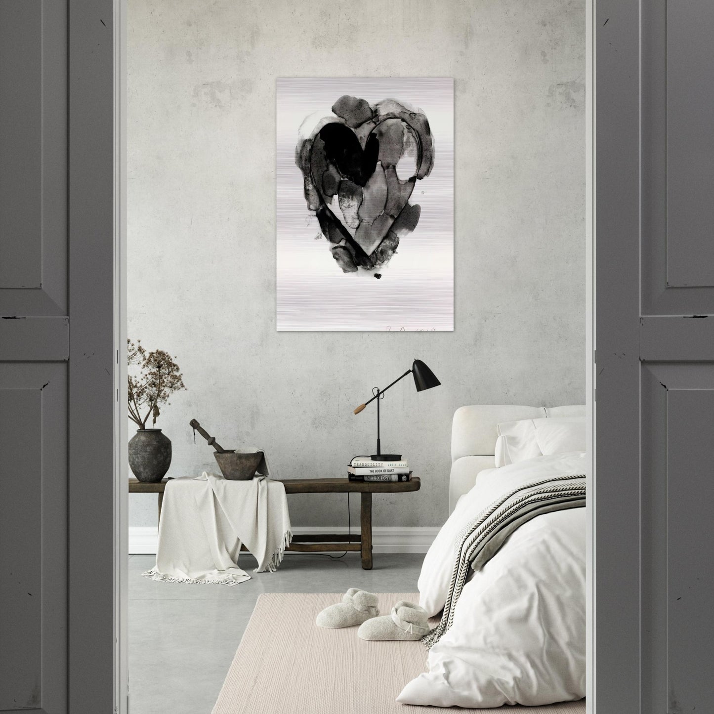 WELCOME HOME RARE BIRDS 1969 - Jim Dine Brushed Aluminum Print - 70x100 cm / 28x40 inches | Jim Dine Aluminum Print | Jim Dine Prints