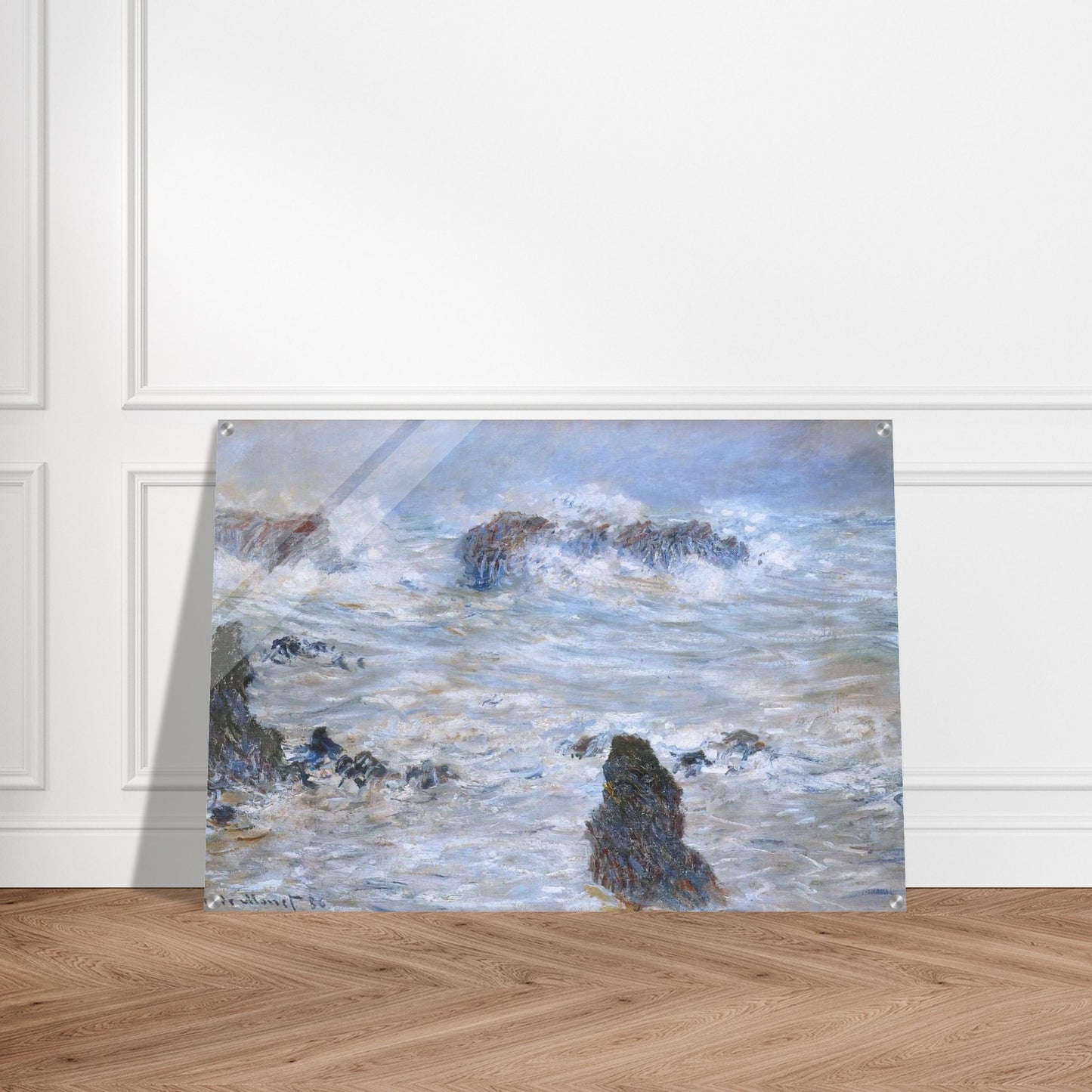 Storm, off the Coast of Belle-Ile - claude monet Acrylic Print - 70x100 cm / 28x40″ inches | claude monet Wall Art | claude monet Prints