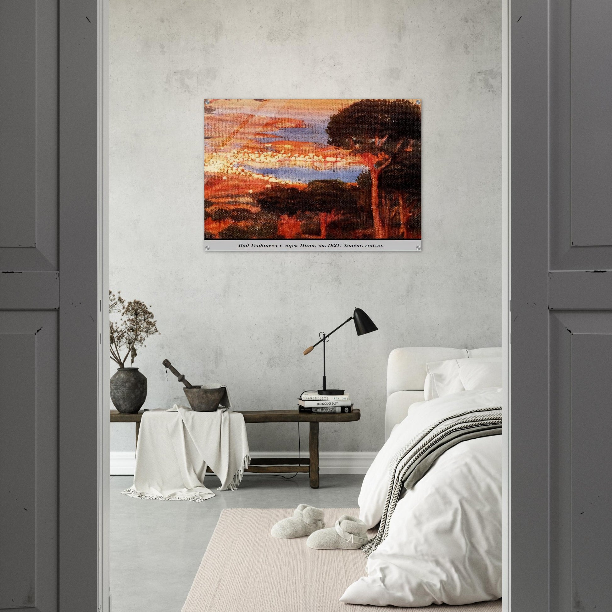 VIEW OF CADAQU%C3%A9S FROM MOUNT PANI - Salvador Dali Acrylic Print - 70x100 cm / 28x40″ inches