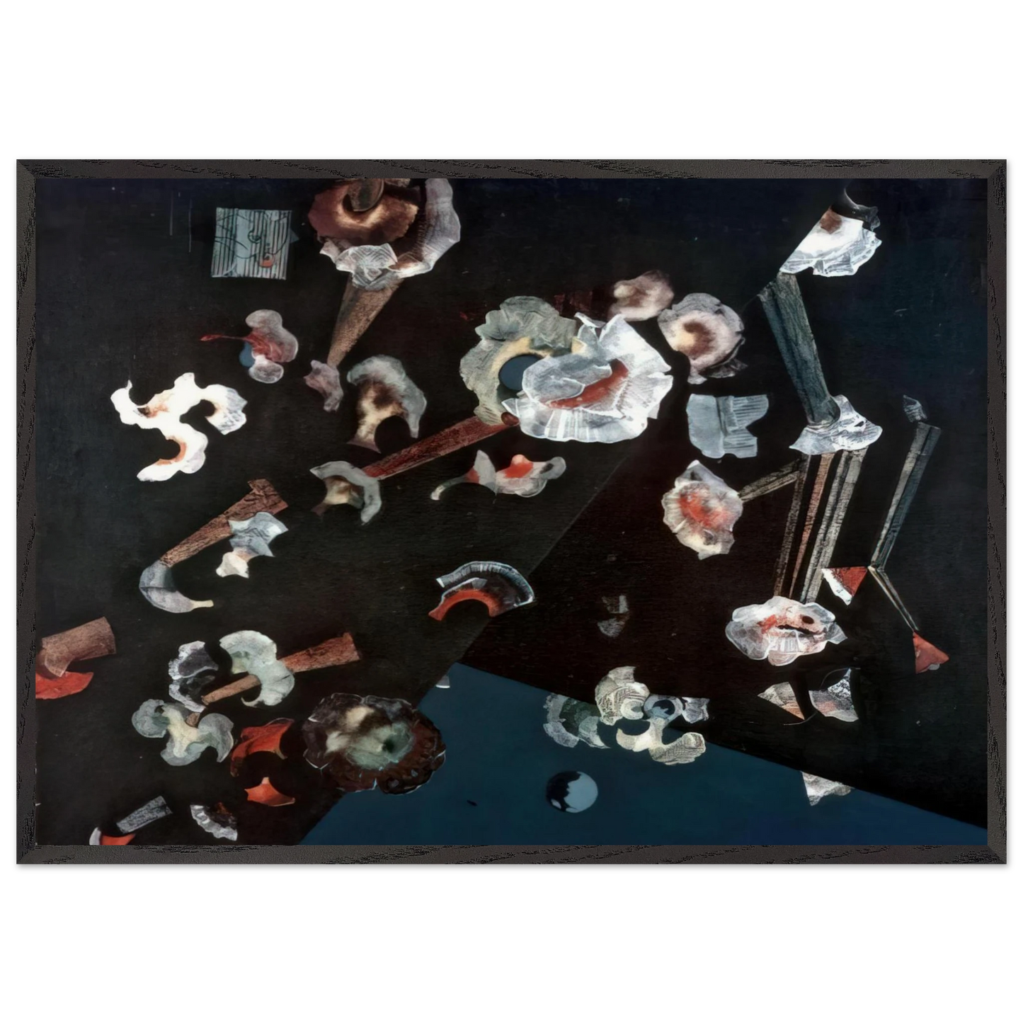 Flowers of seashells - Max Ernst 70x100 cm / 28x40 inches Framed Art Print – Black Wooden Frame