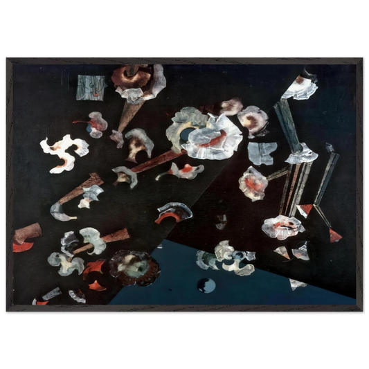 Flowers of seashells - Max Ernst 70x100 cm / 28x40 inches Framed Art Print – Black Wooden Frame