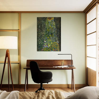 THE SUNFLOWER 1907 - Gustav Klimt Brushed Aluminum Print - 70x100 cm / 28x40 inches | Gustav Klimt Aluminum Print | Gustav Klimt Prints