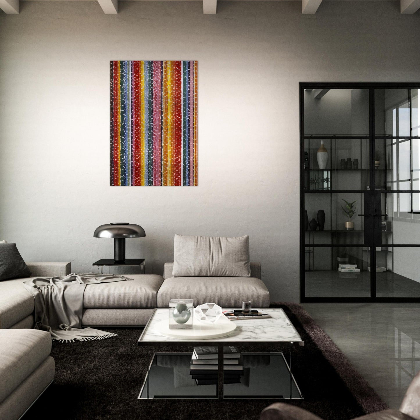 EARTH SERMON BEAUTY LOVE AND PEACE 1971 - Alma Woodsey Thomas Brushed Aluminum Print - 70x100 cm / 28x40 inches | Alma Woodsey Thomas Aluminum Print | Alma Woodsey Thomas Prints