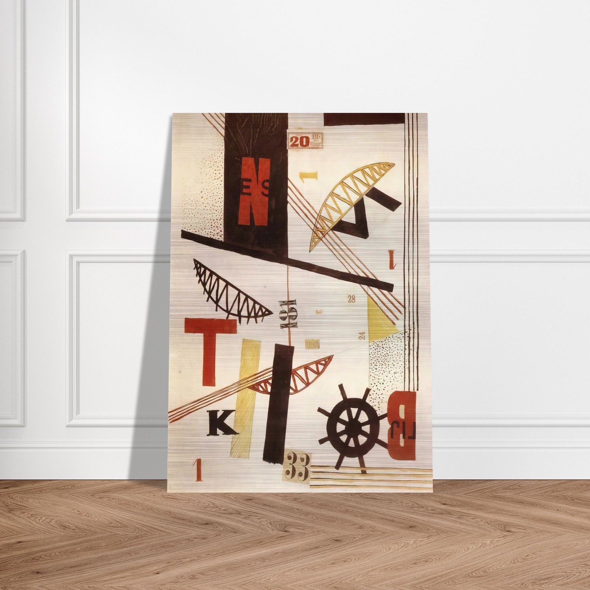 Hidak Bridges - Laszlo Moholy-Nagy Brushed Aluminum Print - 70x100 cm / 28x40 inches | Laszlo Moholy-Nagy Aluminum Print | Laszlo Moholy-Nagy Prints