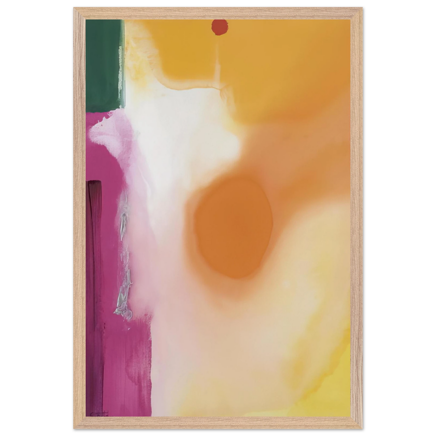 Helen Frankenthaler - Bullseye - 1989 Wall art - A2 (42 x 59.4  cm) - Premium Wooden Framed Poster With Fine Art Paper-canvas - White frame