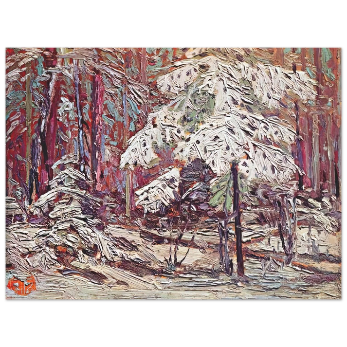 Tom Thomson - SNOW IN THE WOODS 1916  75x100 cm / 30x40inches Fine Art Poster