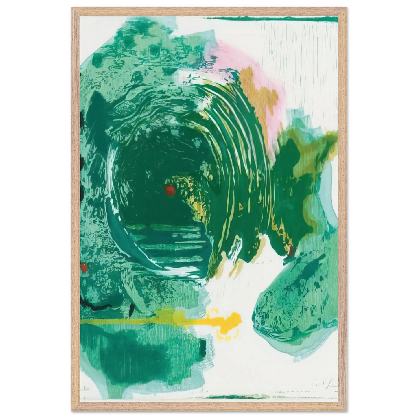 Helen Frankenthaler - Radius - 1993 Wall art - 30x40 cm / 12x16 inches - Premium Wooden Framed Poster With Fine Art Paper-canvas - Black frame