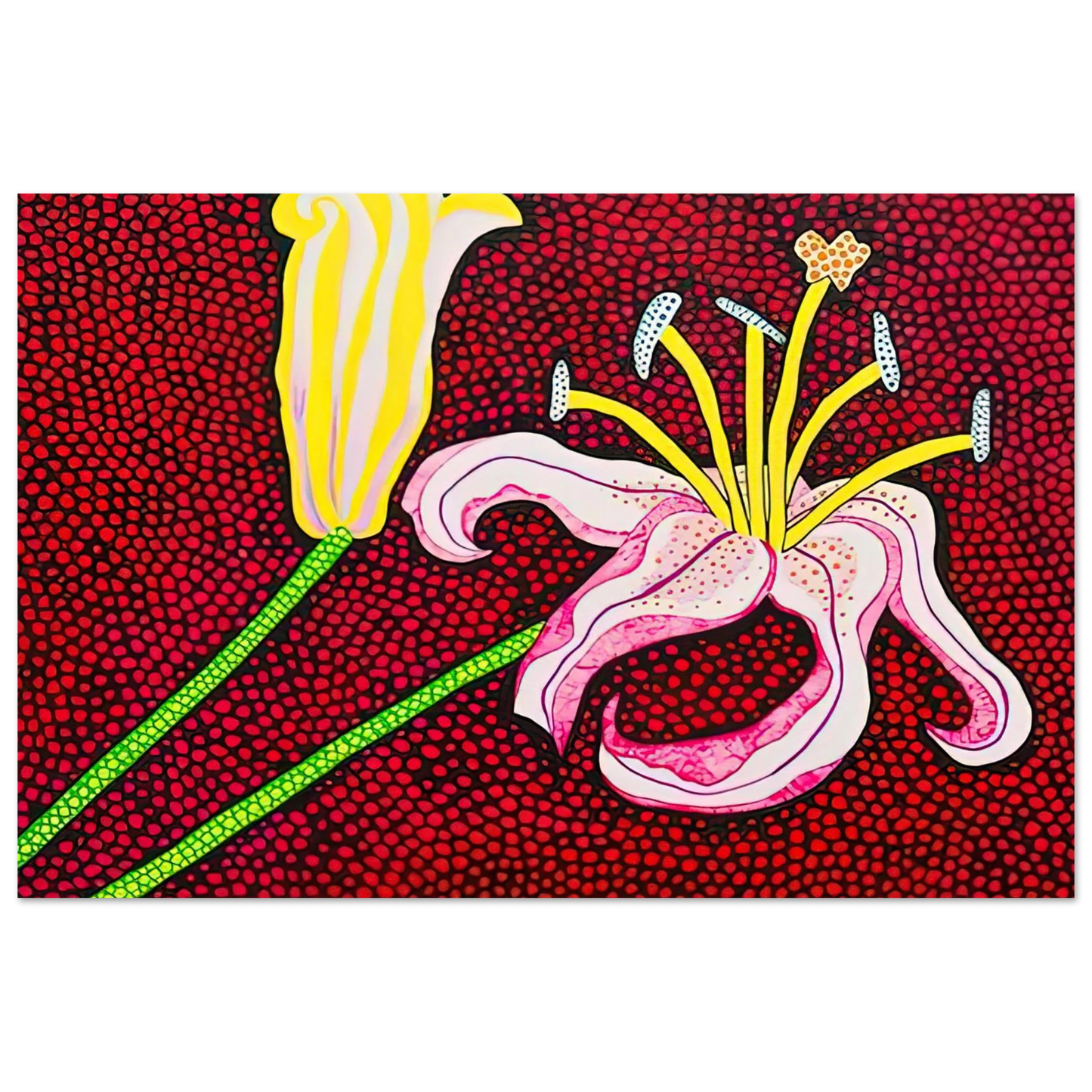 Yayoi Kusama - READY TO BLOSSOM IN THE MORNING 1989 Fine Art Poster