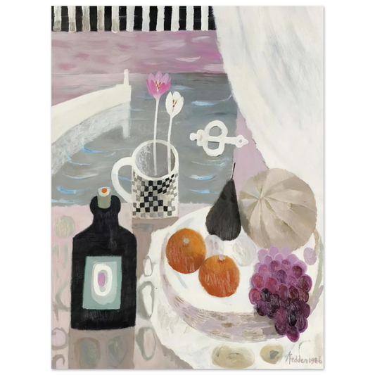 Mary Fedden - The Checked Mug - 1986  75x100 cm / 30x40inches Fine Art Poster