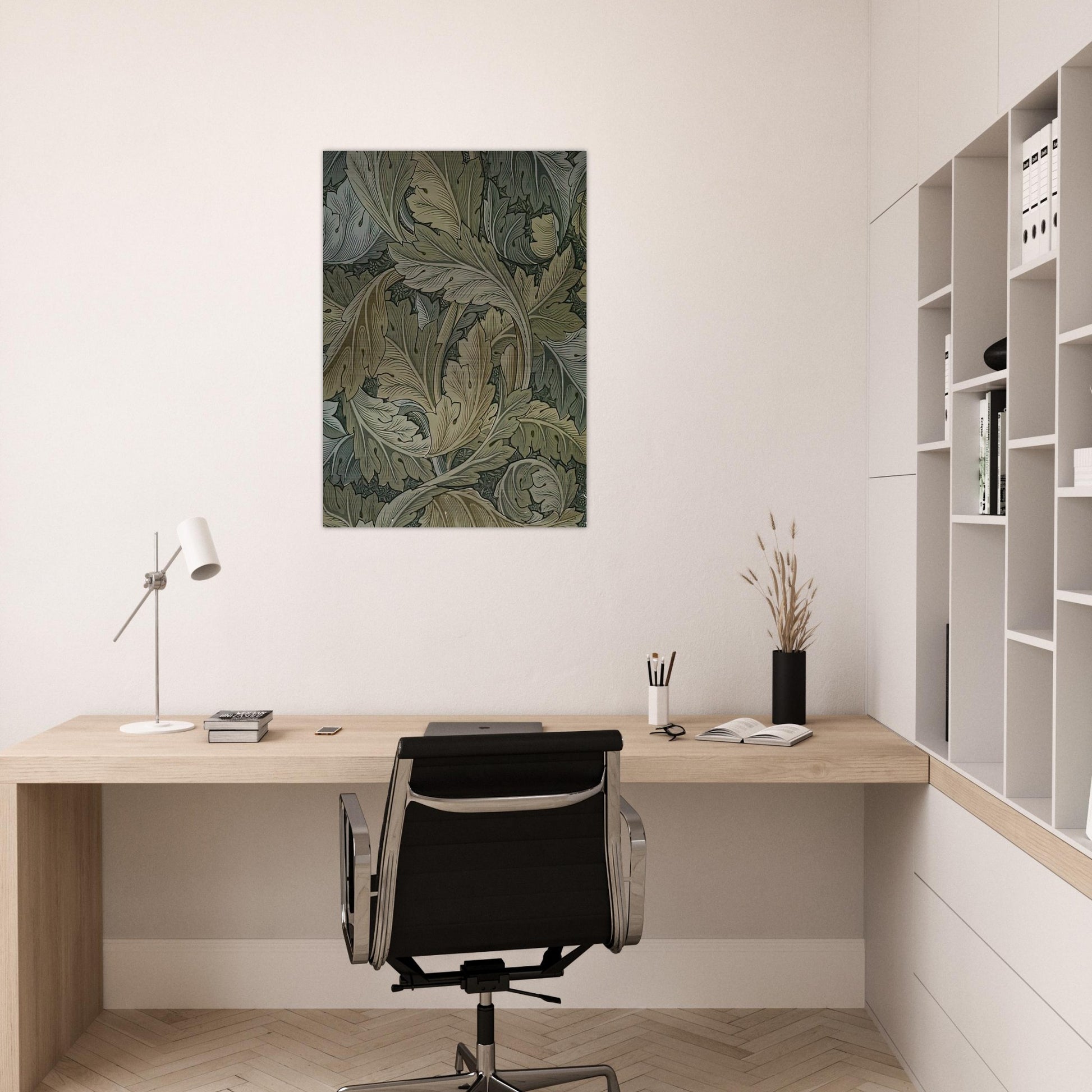ACANTHUS WALLPAPER 1875 - William Morris Brushed Aluminum Print - 70x100 cm / 28x40 inches | William Morris Aluminum Print | William Morris Prints