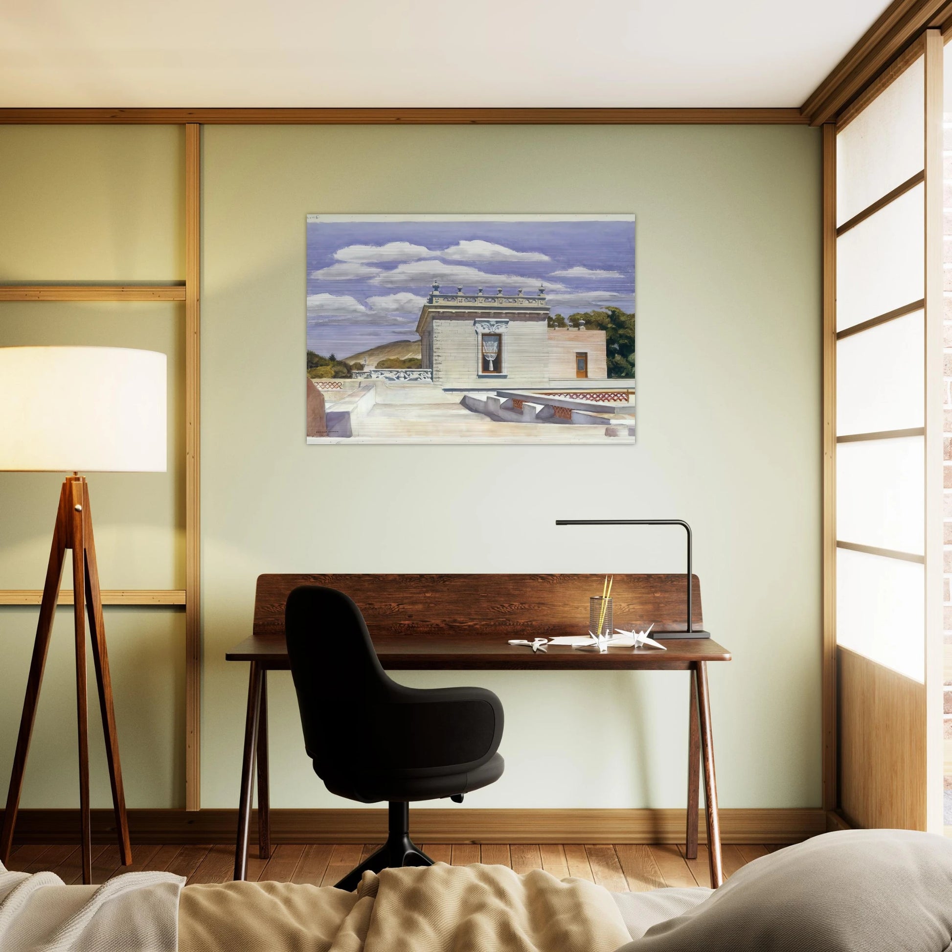 Saltillo Mansion - Edward Hopper Brushed Aluminum Print - 70x100 cm / 28x40 inches | Edward Hopper Aluminum Print | Edward Hopper Prints