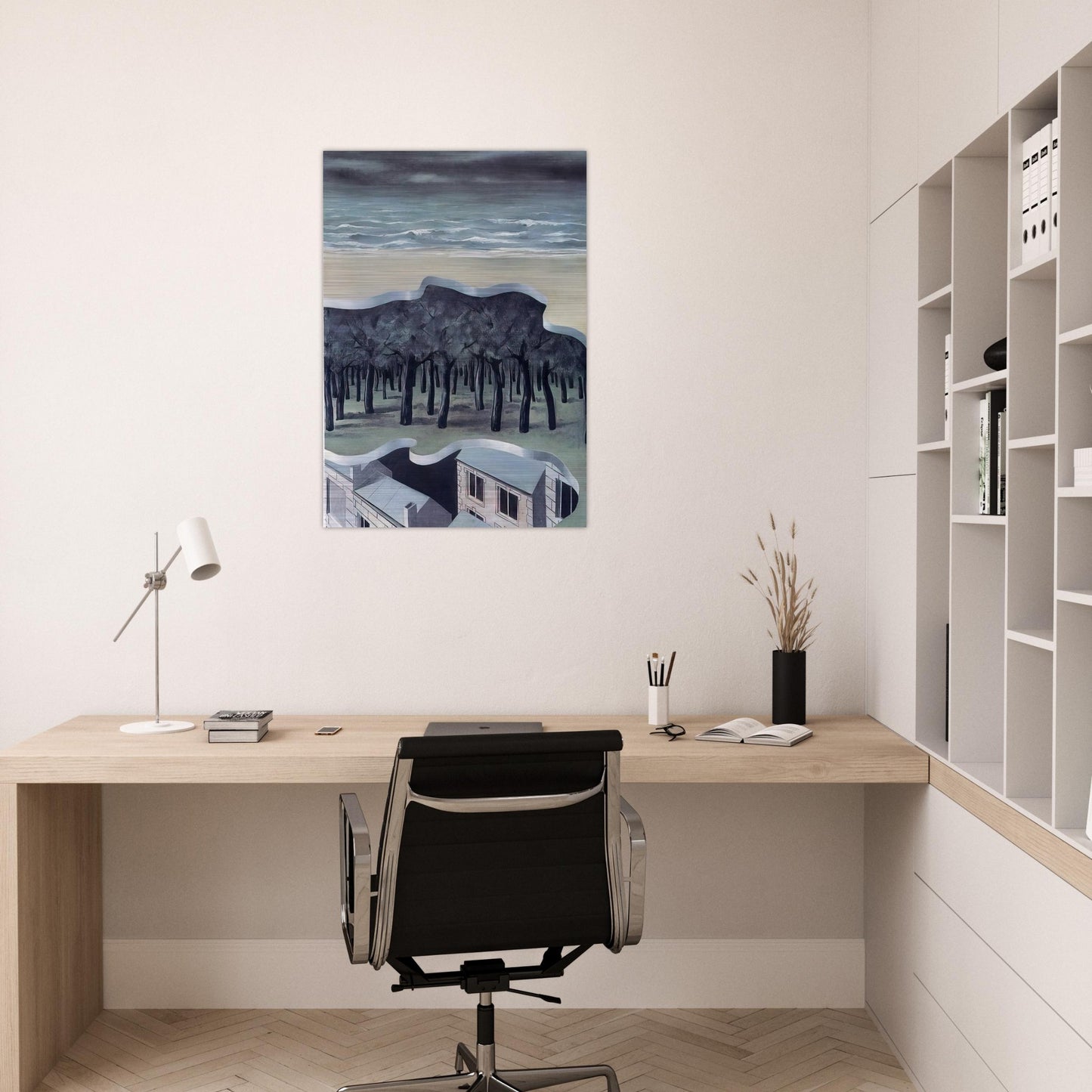 POPULAR PANORAMA 1926 - Rene Magritte Brushed Aluminum Print - 70x100 cm / 28x40 inches | Rene Magritte Aluminum Print | Rene Magritte Prints