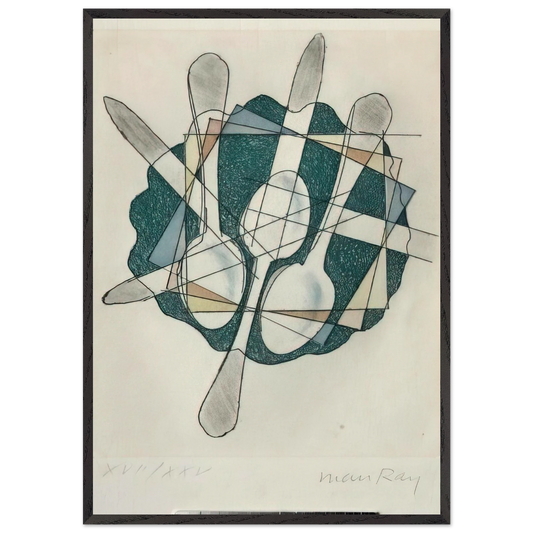 ELECTRO MAGIE - Man Ray 70x100 cm / 28x40 inches Framed Art Print – Black Wooden Frame
