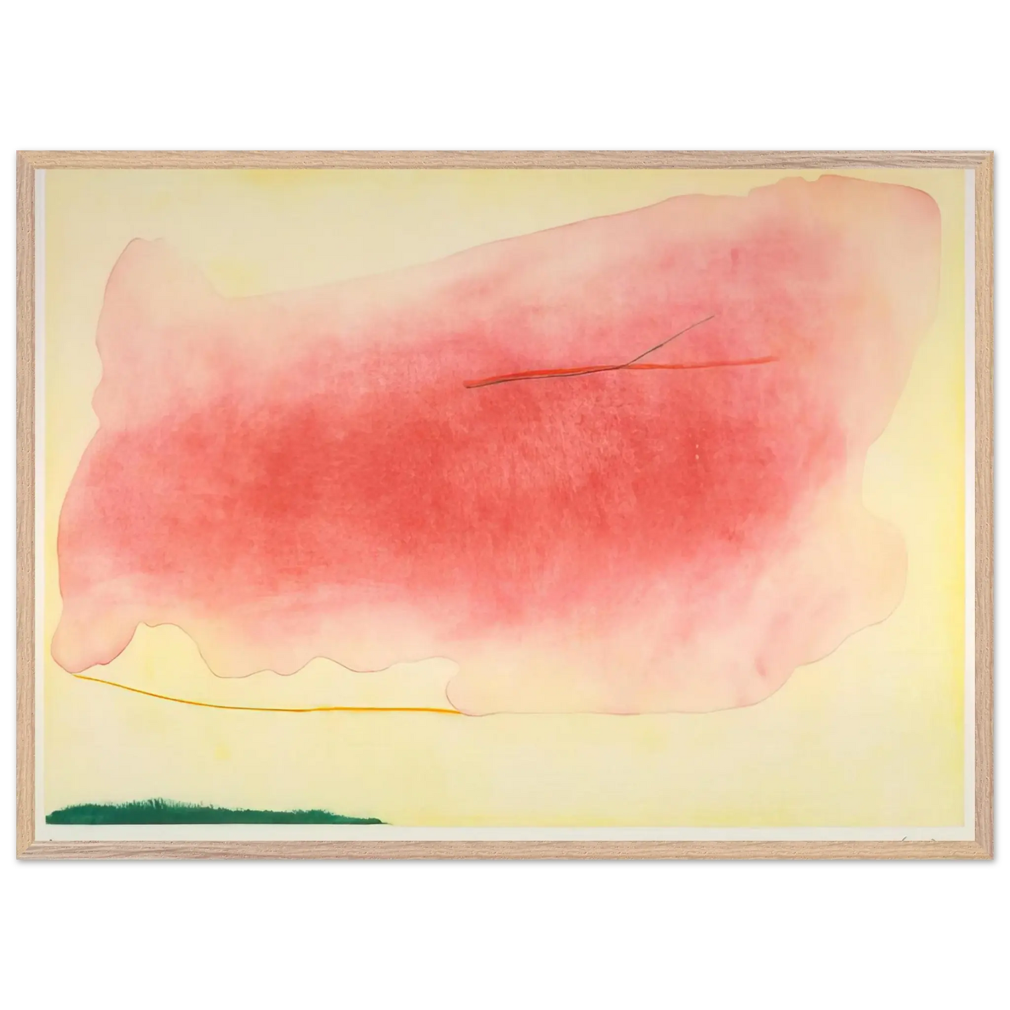 Helen Frankenthaler - Nepenthe - 1972 Wall art - 50x70 cm / 20x28 Inches - Premium Wooden Framed Poster With Fine Art Paper - Black frame