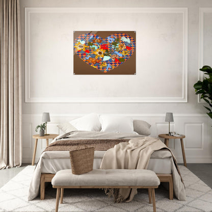 Our Stenciled Heart - 2008 - Miriam Schapiro Acrylic Print - 70x100 cm / 28x40″ inches