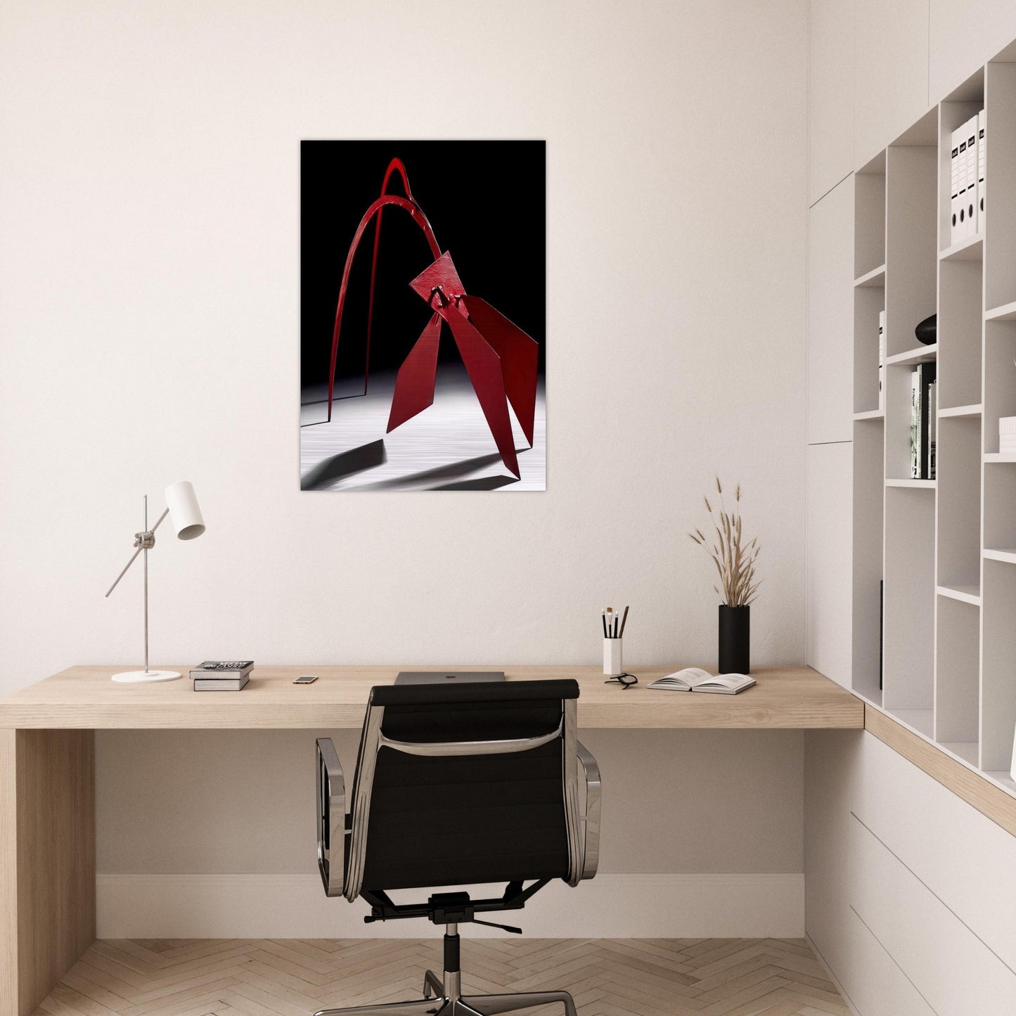 MAQUETTE FOR FLAMINGO 1972 - Alexander Calder Brushed Aluminum Print - 70x100 cm / 28x40 inches | Alexander Calder Aluminum Print | Alexander Calder Prints