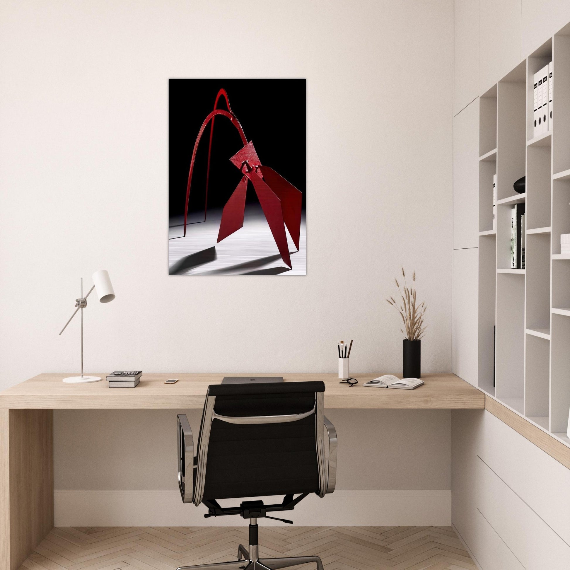 MAQUETTE FOR FLAMINGO 1972 - Alexander Calder Brushed Aluminum Print - 70x100 cm / 28x40 inches | Alexander Calder Aluminum Print | Alexander Calder Prints