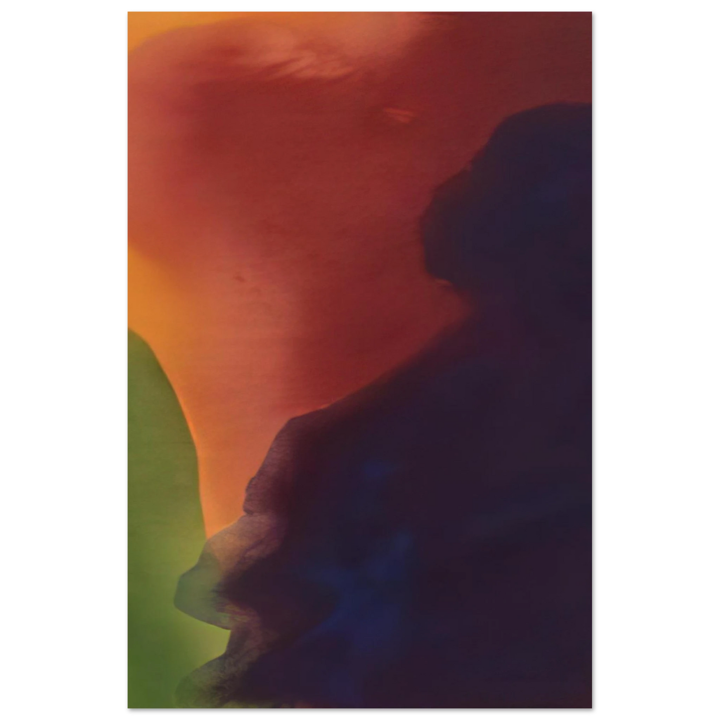 Helen Frankenthaler - Blue Atmosphere III - 1963 Wall art - 40x50 cm / 16x20 inches - Premium Wooden Framed Poster With Fine Art Paper-canvas - Black frame