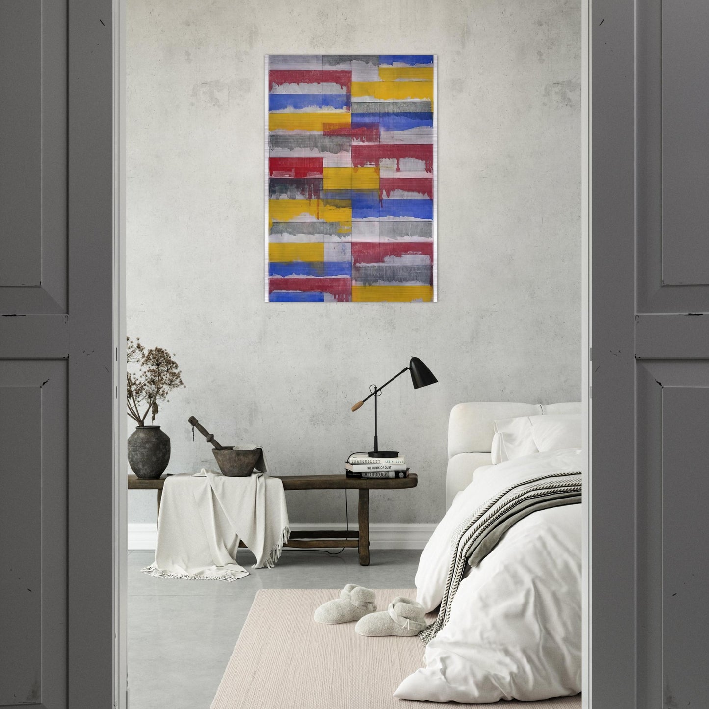 Window Study #3 - 1985 - Brice Marden Brushed Aluminum Print - 70x100 cm / 28x40 inches | Brice Marden Aluminum Print | Brice Marden Prints