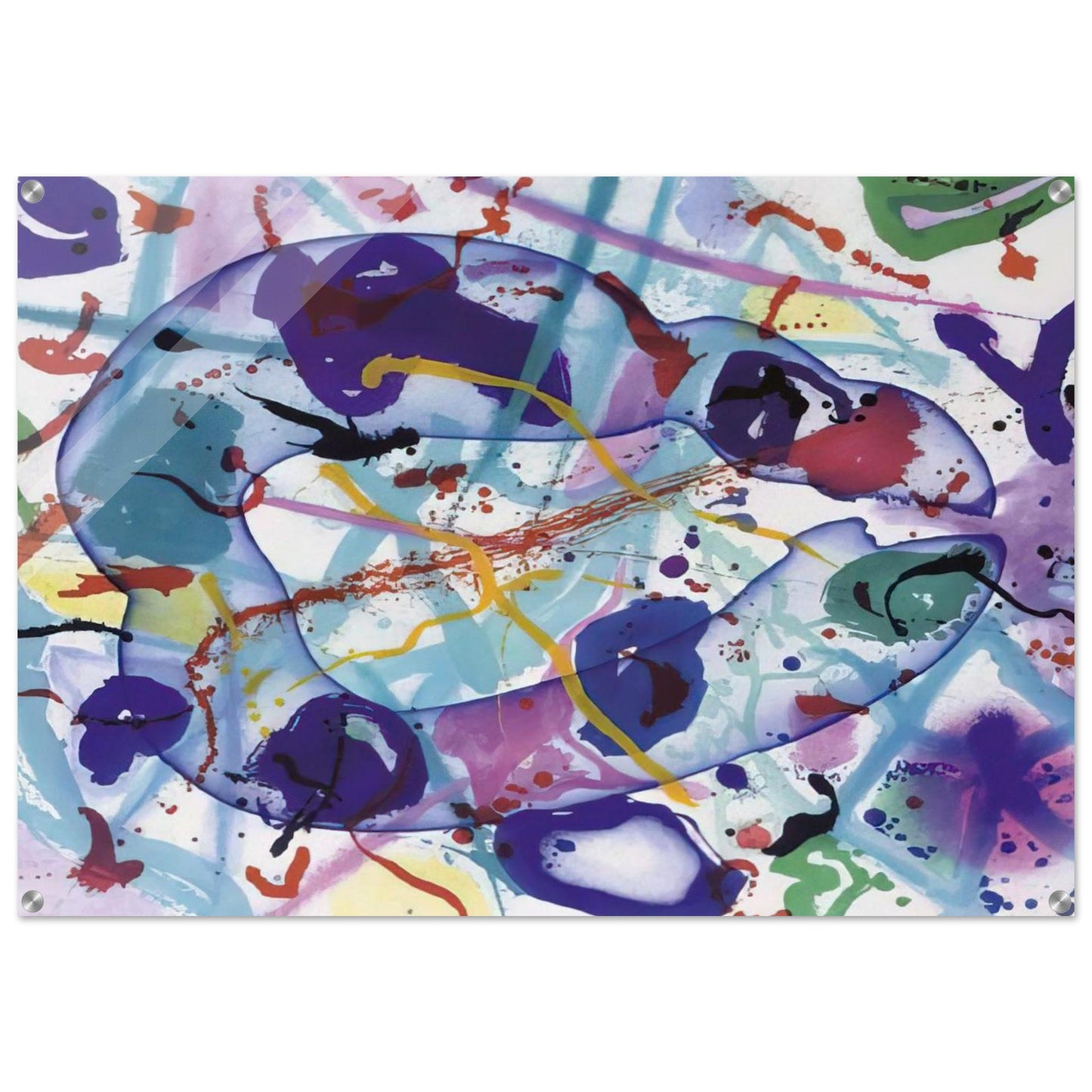 Trietto 4  SFE 077RC  - Sam Francis Acrylic Print - 70x100 cm / 28x40″ inches
