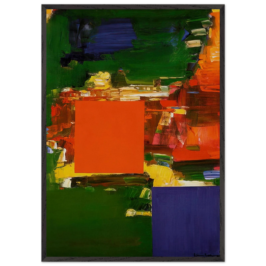 Olive Grove N1 - Hans Hofmann 70x100 cm / 28x40 inches Framed Art Print – Black Wooden Frame