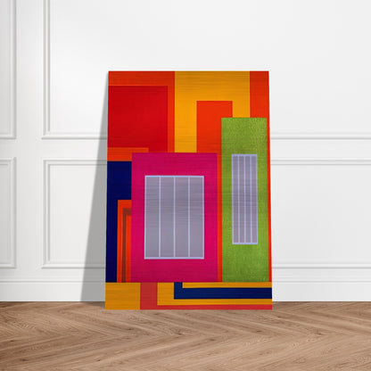 Joy Pop - 1998 - Peter Halley Brushed Aluminum Print - 70x100 cm / 28x40 inches | Peter Halley Aluminum Print | Peter Halley Prints