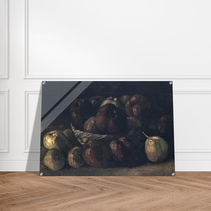 Still life with a basket of apples - Vincent van Gogh Acrylic Print - 70x100 cm / 28x40″ inches