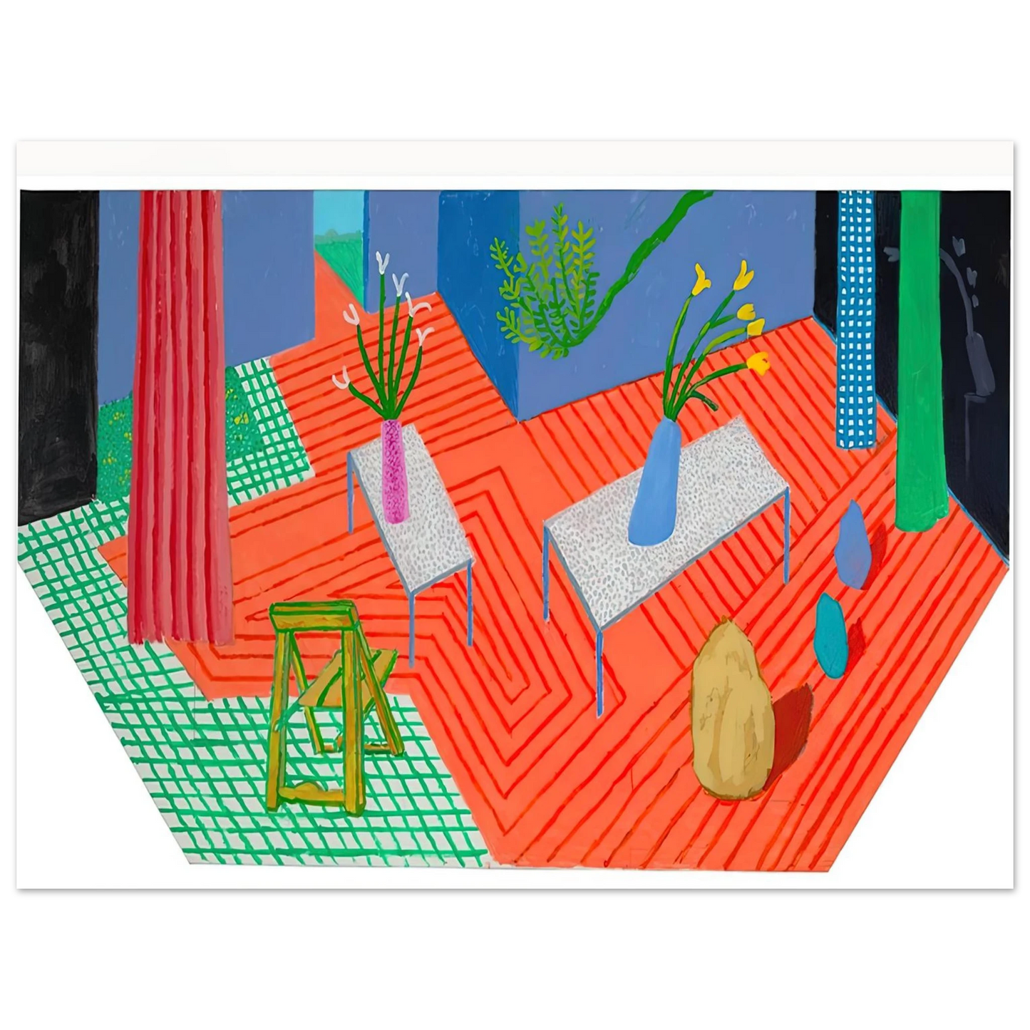 David Hockney - David Hockney Wall art - 30x45 cm / 12x18 inches - Premium Wooden Framed Poster With Fine Art Paper-canvas - Wood frame