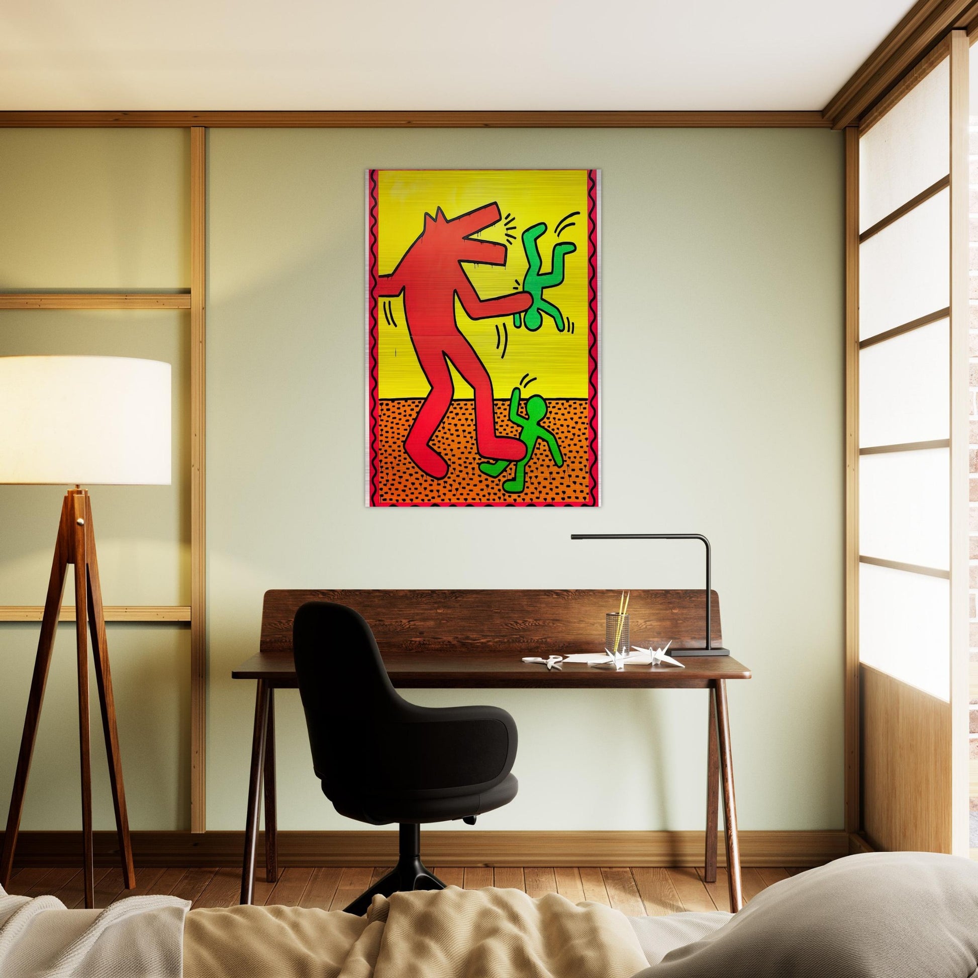 UNTITLED 1982 1 - Keith Haring Brushed Aluminum Print - 70x100 cm / 28x40 inches | Keith Haring Aluminum Print | Keith Haring Prints