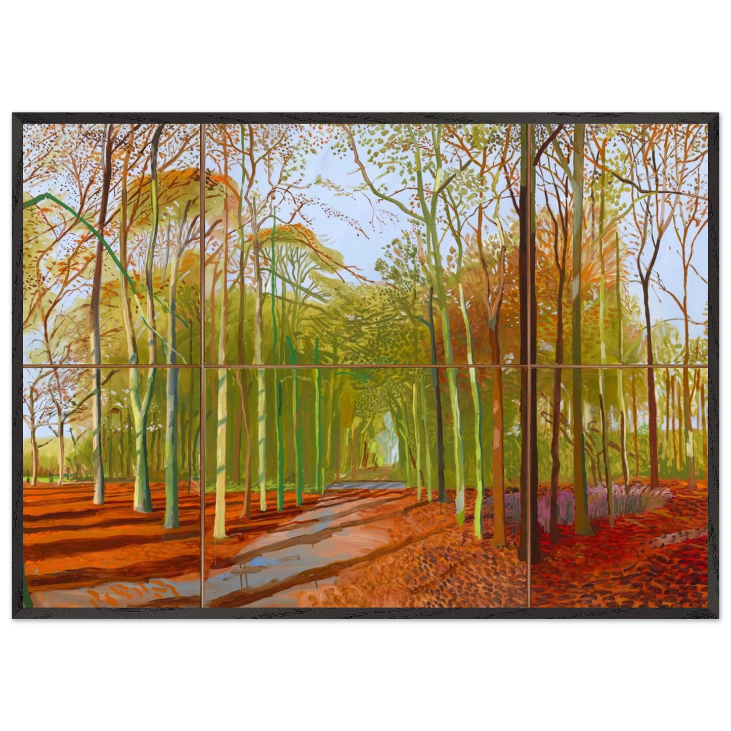 David Hockney - Woldgate Woods, 21, 23 & 29 November 2006 - A0 (84.1 x 118.9  cm) - Fine Art Poster-canvas - -
