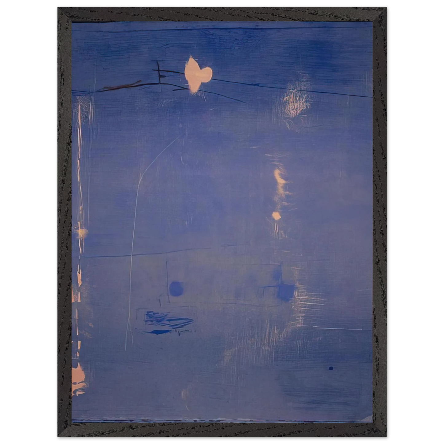 Helen Frankenthaler - Cameo - 1980 Wall art - 27x35 cm / 11x14 inches - Premium Wooden Framed Poster With Fine Art Paper-canvas - Wood frame