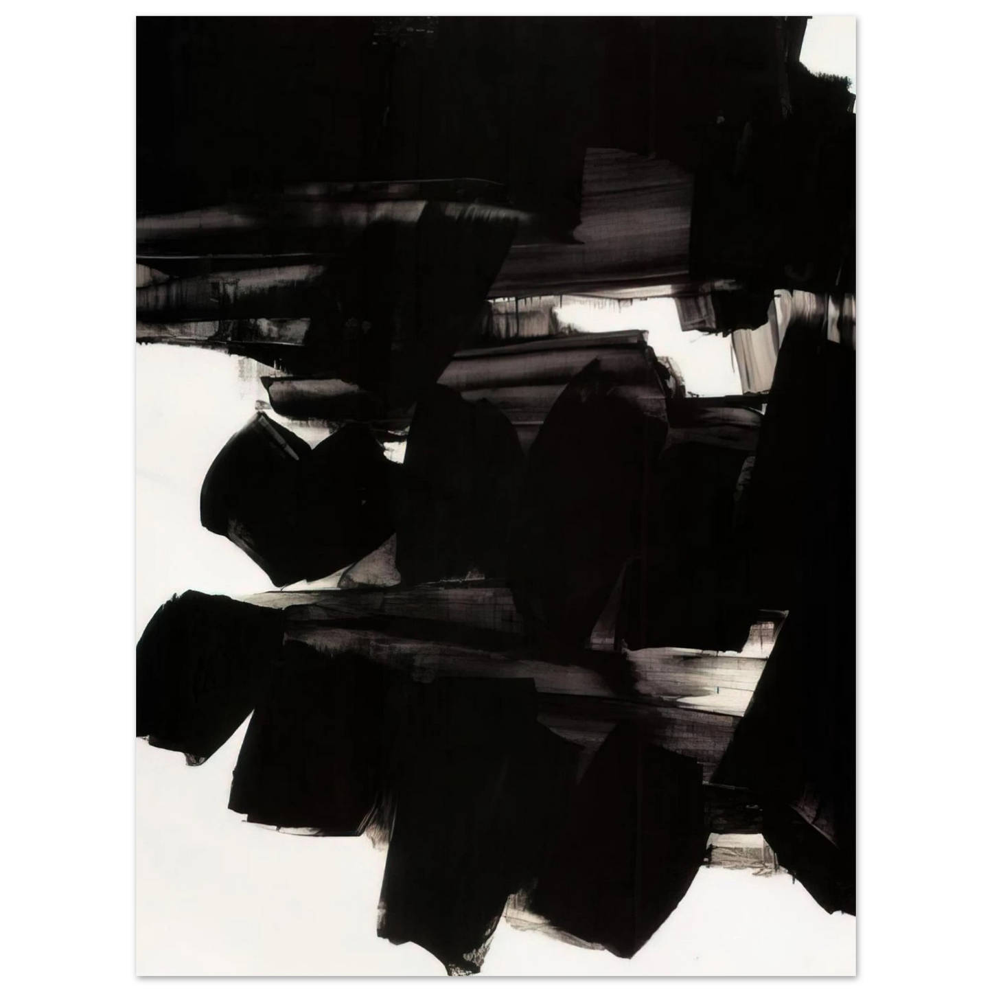 Pierre Soulages - Peinture 260 x 202 cm, 19 juin 1963 - 1963  75x100 cm / 30x40inches Fine Art Poster