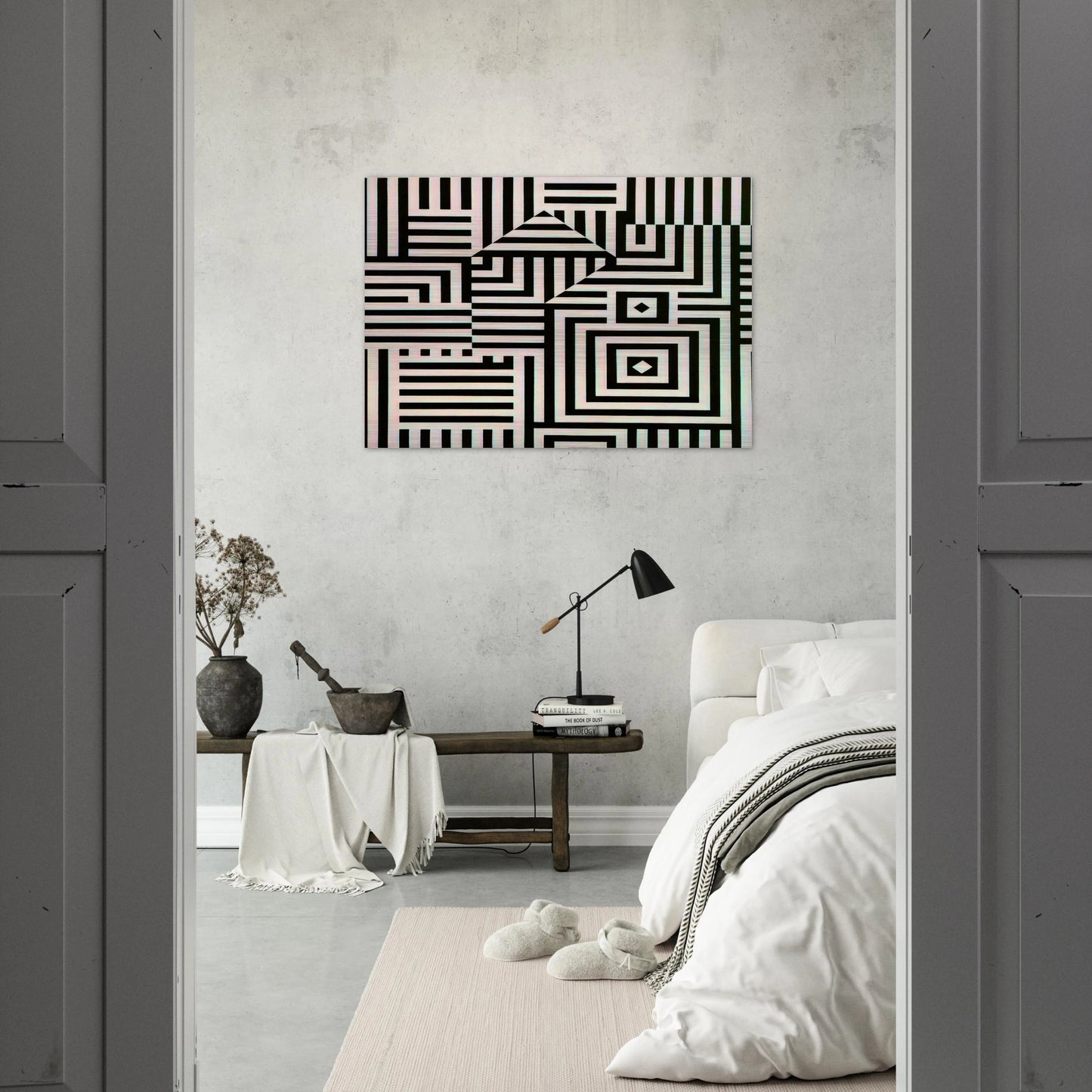 Riu-Kiu-C - 1960 - Victor Vasarely Brushed Aluminum Print - 70x100 cm / 28x40 inches | Victor Vasarely Aluminum Print | Victor Vasarely Prints