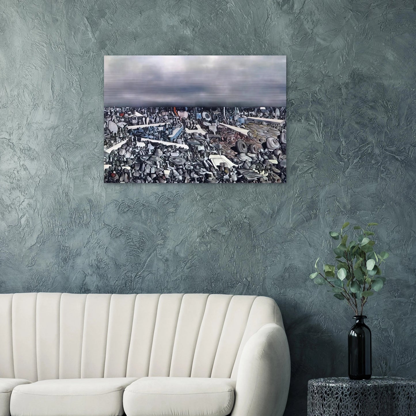 Multiplication of the Arcs - Yves Tanguy Brushed Aluminum Print - 70x100 cm / 28x40 inches | Yves Tanguy Aluminum Print | Yves Tanguy Prints