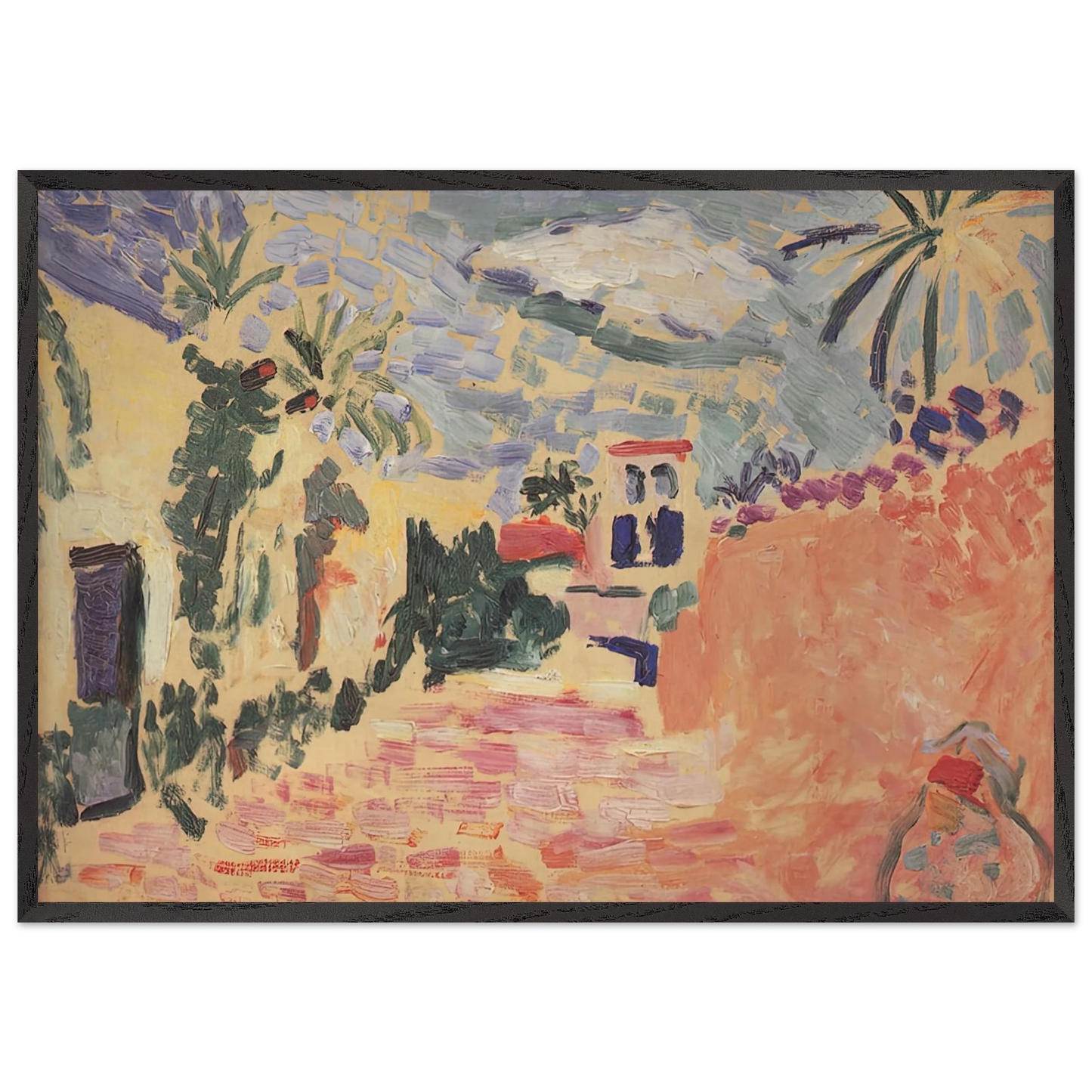 STREET AT BISKRA 1906 - Henri Matisse 70x100 cm / 28x40 inches Framed Art Print – Black Wooden Frame