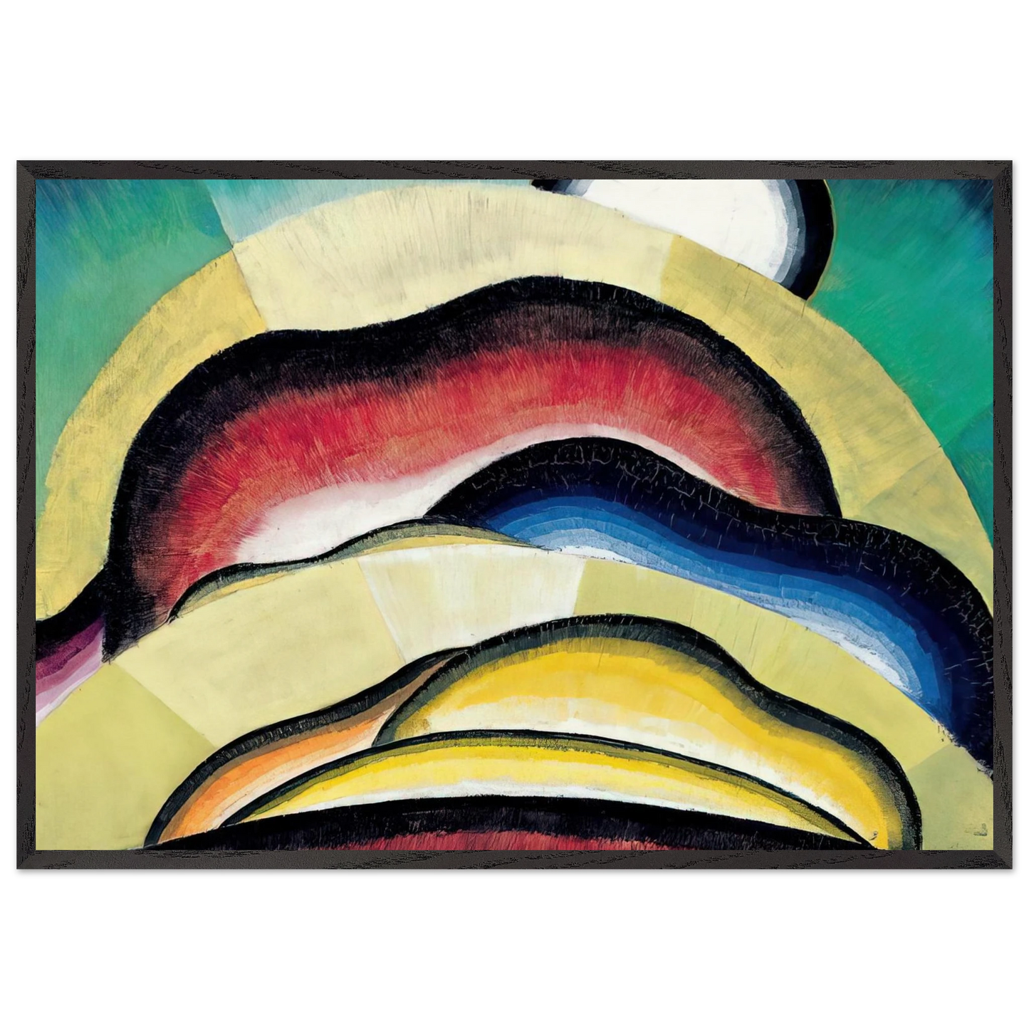 Sunrise - 1924 - Arthur Dove 70x100 cm / 28x40 inches Framed Art Print – Black Wooden Frame