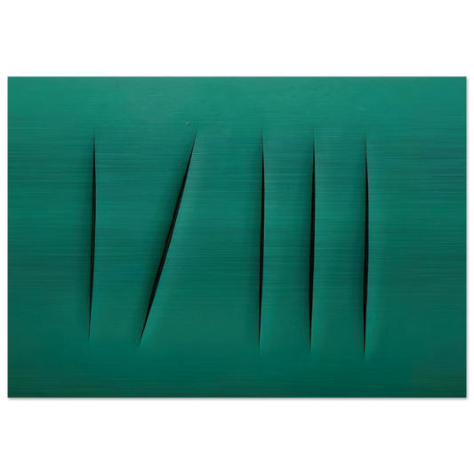 Concept Spatial - Lucio Fontana Brushed Aluminum Print - 70x100 cm / 28x40 inches | Lucio Fontana Aluminum Print | Lucio Fontana Prints