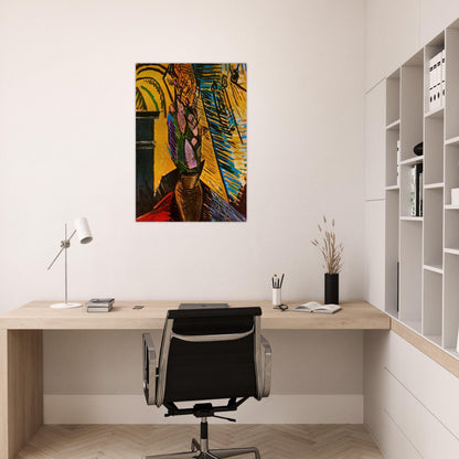 Flowers on the table - Pablo Picasso Brushed Aluminum Print - 70x100 cm / 28x40 inches | Pablo Picasso Aluminum Print | Pablo Picasso Prints