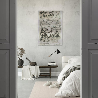 Untitled Alle - 1965 - Mira Schendel Brushed Aluminum Print - 70x100 cm / 28x40 inches | Mira Schendel Aluminum Print | Mira Schendel Prints