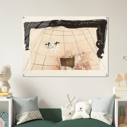 CARTOGRAPHY 1976 - Antoni Tapies Acrylic Print - 70x100 cm / 28x40″ inches | Antoni Tapies Wall Art | Antoni Tapies Prints