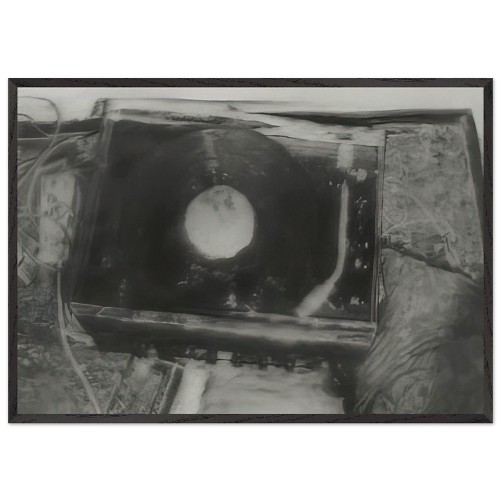RECORD PLAYER 1988 - Gerhard Richter 70x100 cm / 28x40 inches Framed Art Print – Black Wooden Frame