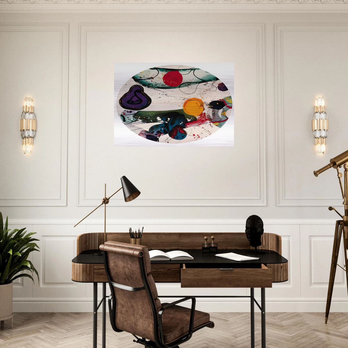 Lollipop  SF88-250  - Sam Francis Brushed Aluminum Print - 70x100 cm / 28x40 inches | Sam Francis Aluminum Print | Sam Francis Prints