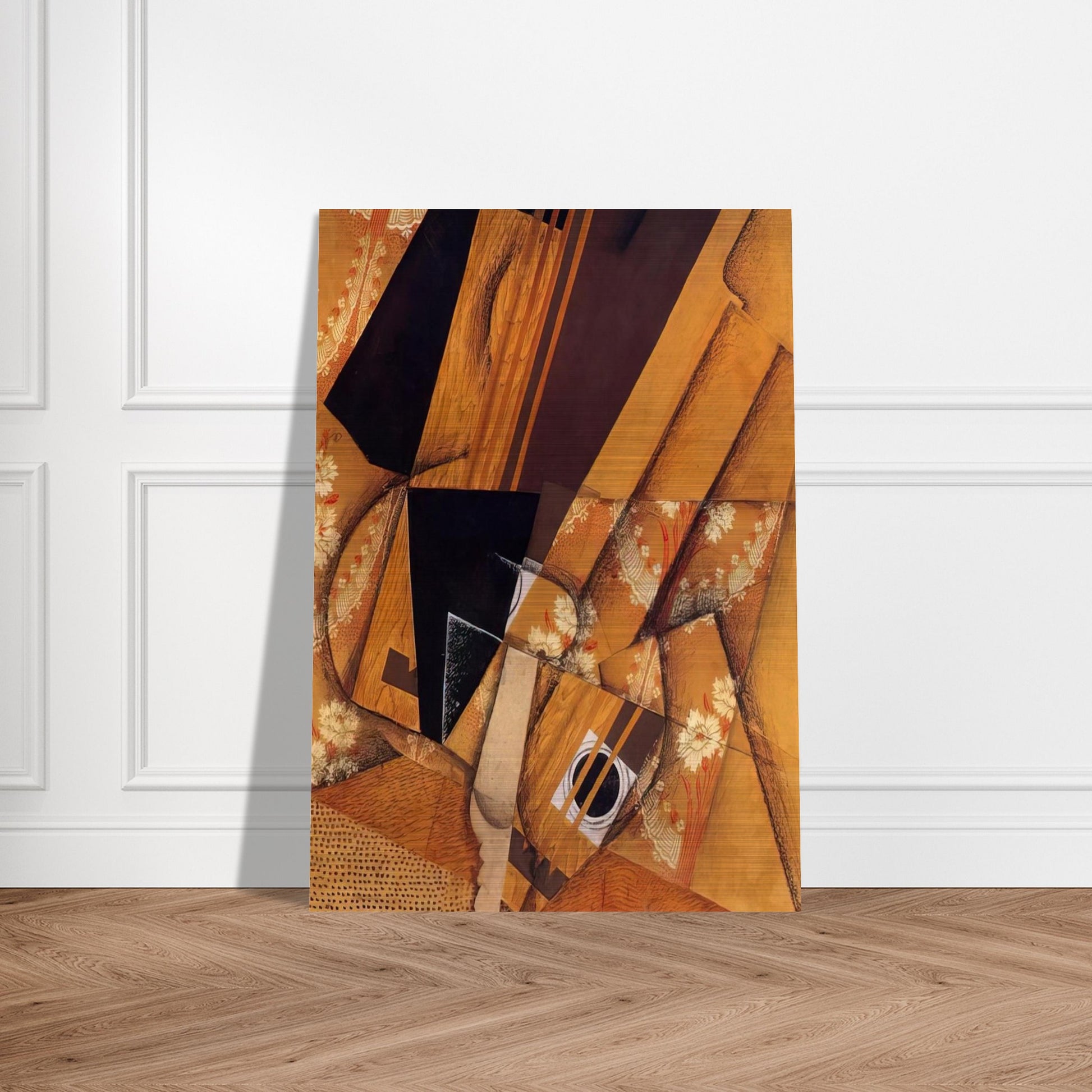 GUITAR AND GLASS 1914 - Juan Gris Brushed Aluminum Print - 70x100 cm / 28x40 inches | Juan Gris Aluminum Print | Juan Gris Prints