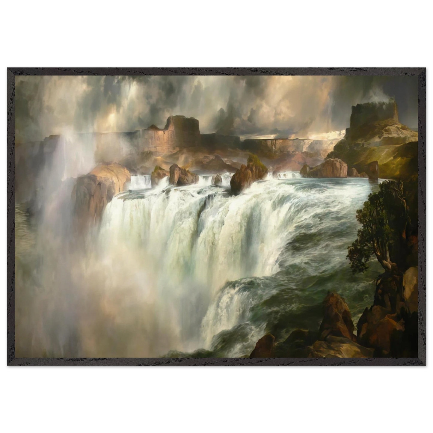 Shenandoah River - Thomas Moran 70x100 cm / 28x40 inches Framed Art Print – Black Wooden Frame
