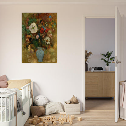 BOUQUET OF FLOWERS 1 - Odilon Redon Brushed Aluminum Print - 70x100 cm / 28x40 inches | Odilon Redon Aluminum Print | Odilon Redon Prints