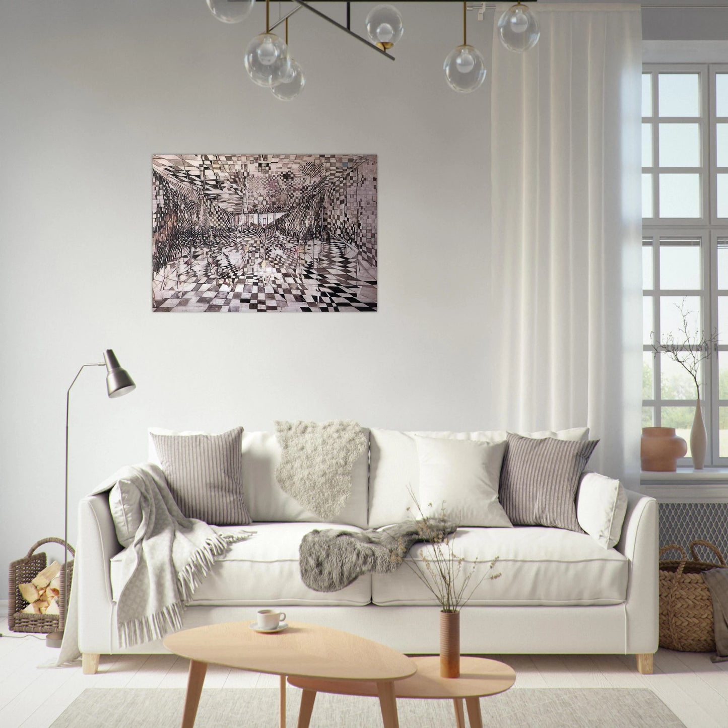 Enigma - 1947 - Maria Helena Vieira da Silva Brushed Aluminum Print - 70x100 cm / 28x40 inches | Maria Helena Vieira da Silva Aluminum Print | Maria Helena Vieira da Silva Prints