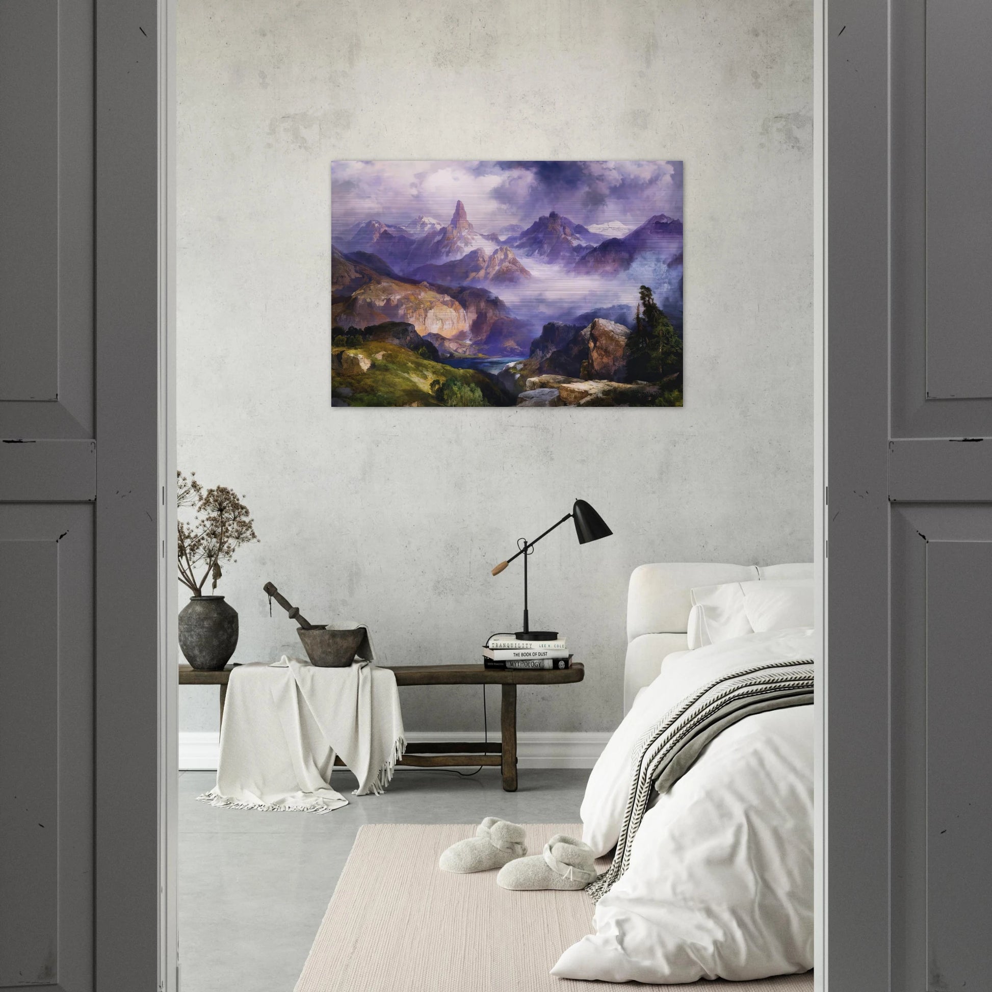 Index Peak Yellowstone National Park - Thomas Moran Brushed Aluminum Print - 70x100 cm / 28x40 inches | Thomas Moran Aluminum Print | Thomas Moran Prints